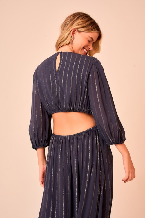 Vestido Longo Respiro Azul - foto 4