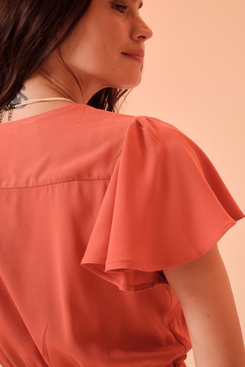 Vestido Longo Transpassado Raiar Vermelho - foto 5