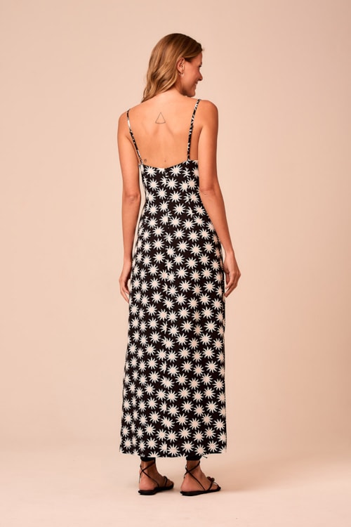 Vestido Midi Estampa Raiar Estampado - foto 3