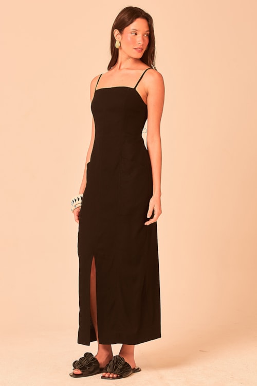 Vestido Midi Tulipa Preto - foto 2