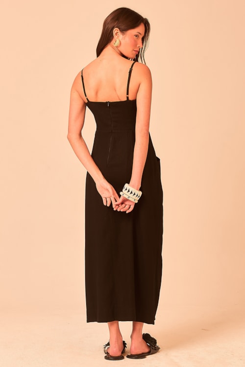 Vestido Midi Tulipa Preto - foto 3