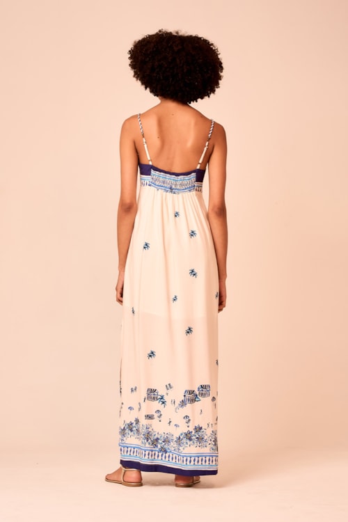 Vestido Reto Cropped Cotidiano Estampado - foto 4