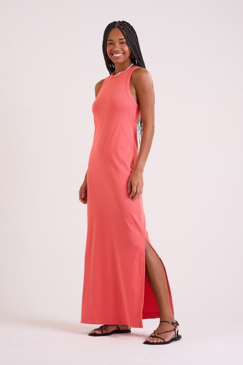 Vestido Rib Nadador Vermelho Fogo - foto 3