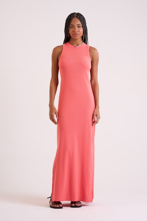 Vestido Rib Nadador Vermelho Fogo - foto 1