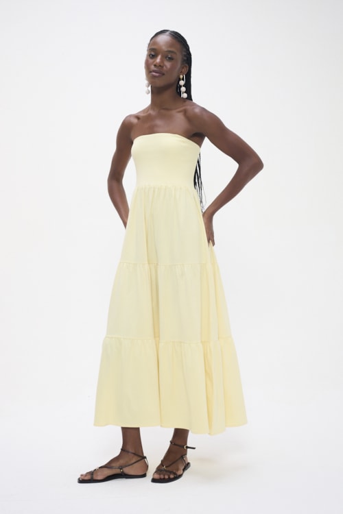 Vestido Sem Alcas Marias Amarelo Limoncello - foto 2