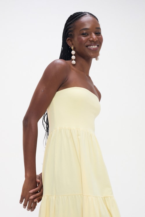 Vestido Sem Alcas Marias Amarelo Limoncello - foto 3
