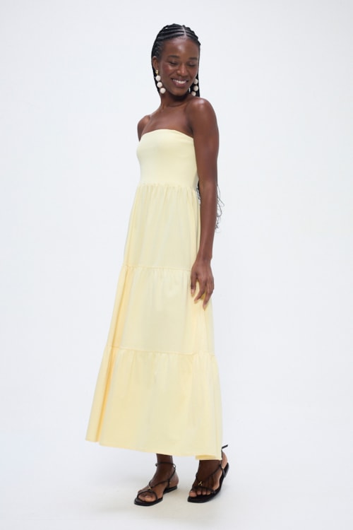 Vestido Sem Alcas Marias Amarelo Limoncello - foto 4