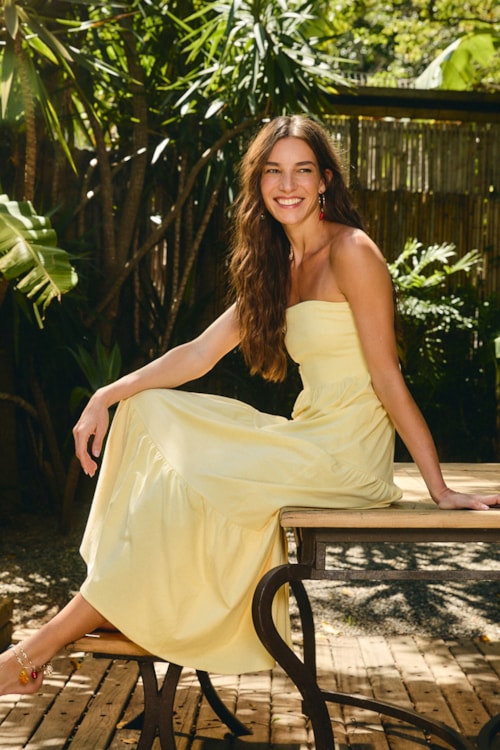 Vestido Sem Alcas Marias Amarelo Limoncello - foto 1