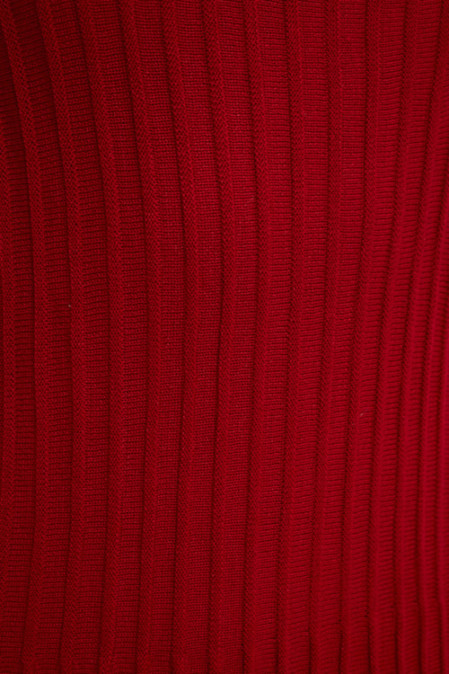Vestido Tricot Plissado Vermelho Fogo - foto 5