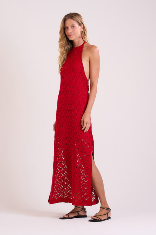 Vestido Tricot Sunset Vermelho Fogo - foto 4