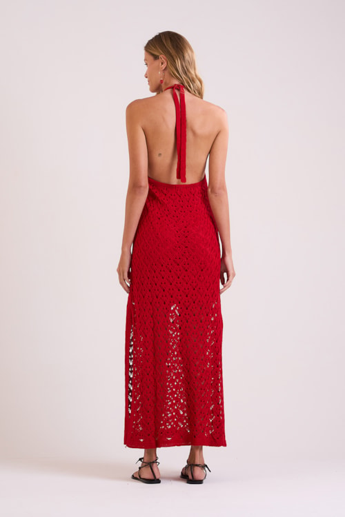 Vestido Tricot Sunset Vermelho Fogo - foto 6