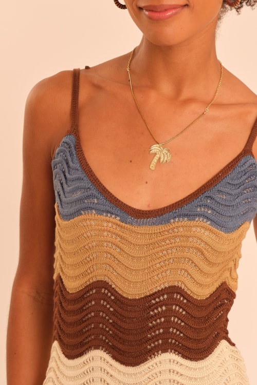 Vestido Tricot Waves Colorido - foto 2