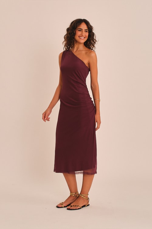 Vestido Tule Ombro So Roxo Ametista - foto 5