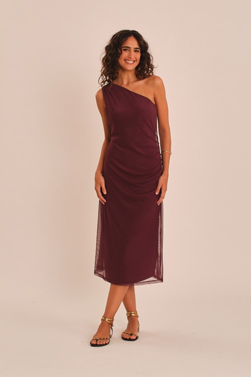 Vestido Tule Ombro So Roxo Ametista - foto 2