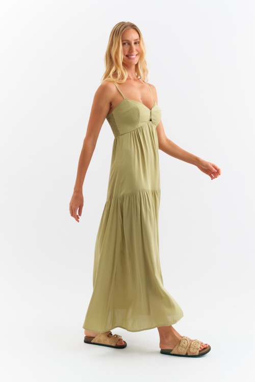 Vestido Viscose Essential Verde Jade - foto 3