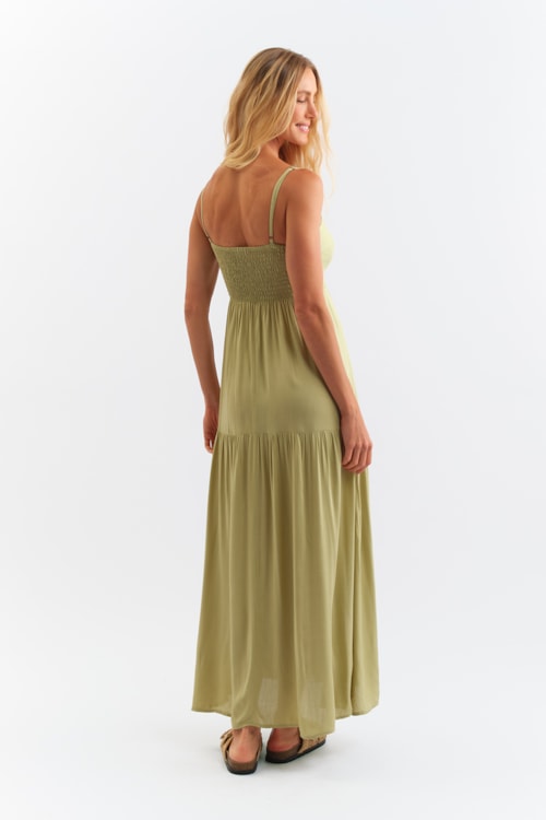 Vestido Viscose Essential Verde Jade - foto 5