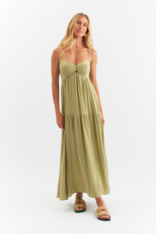 Vestido Viscose Essential Verde Jade - foto 1